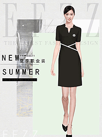 新款女职业装夏装服装款式图1204