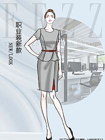 新款女职业装夏装服装款式图1214