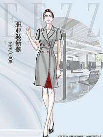 时尚女夏装制服设计图1215