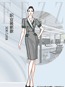 新款女职业装夏装服装款式图1220