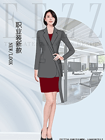 OL通勤装女秋冬职业装设计图2111