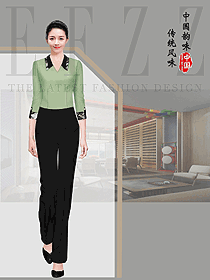 中餐服务员制服设计图2362