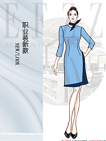 新款女职业装夏装服装款式图1236