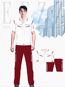 夏装短袖男款工作服设计图213