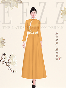 深圳服装设计公司原创高定旗袍设计图978