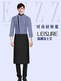 时尚男款西餐厨师制服设计图618