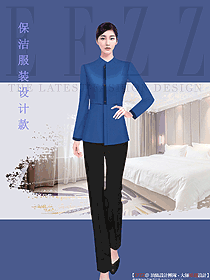 写字楼女清洁员工制服设计图380