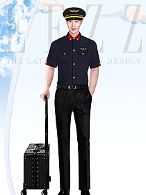 航空公司空乘帅哥夏季短袖制服设计图