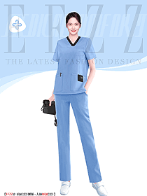 护士服分体套装夏季短两件套长袖牙科大码工作制服