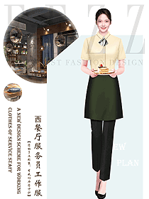 西餐厅奶茶咖啡店夏装定制款女装工服