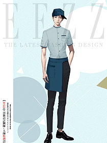 新中式奶茶店餐厅服务员衬衫定制小立领工作服