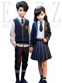 校园男女童毛衣马甲礼服小学生校服定制手绘图片