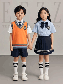 小学生校服夏装衬衫毕业照