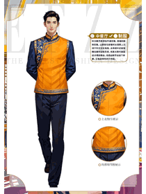 酒店员工蒙古族服饰演出舞蹈马夹坎肩工作服