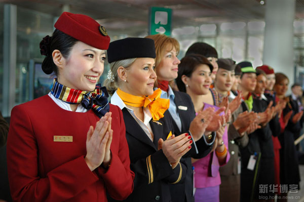 中国国际航空公司的空姐服装