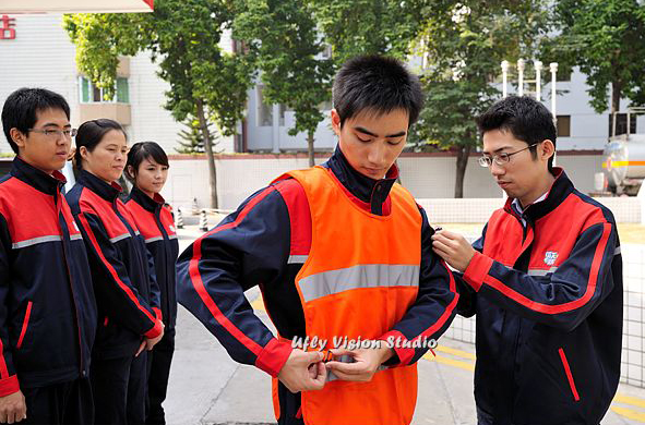 中石化香港加油站员工制服设计,加油站工作服,加油工服,加油员服装