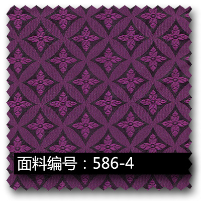 紫色方菱格高密度提花布面料586-4