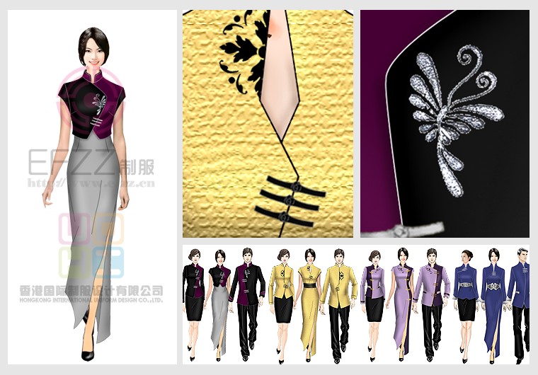 中餐厅服务员制服系列图片
