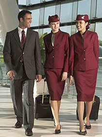 qatar航空 空姐制服