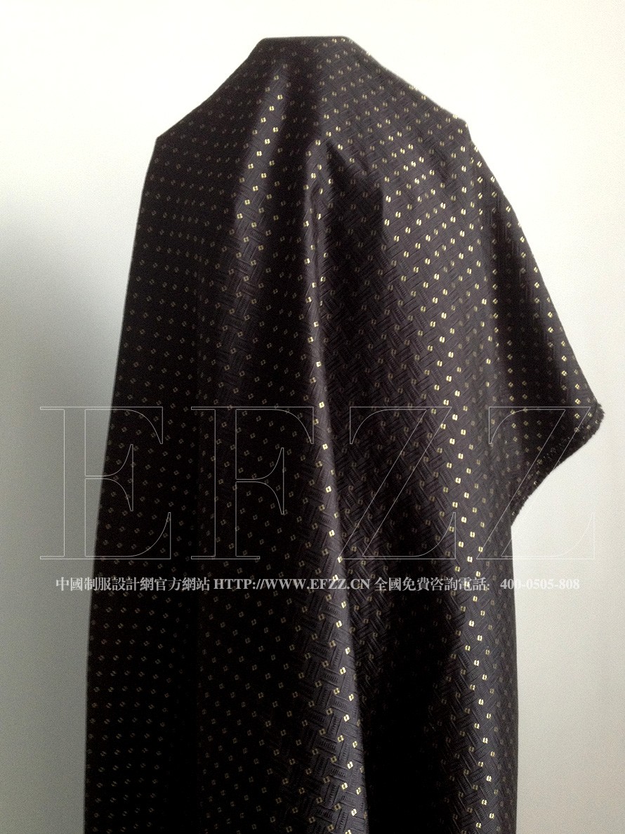黑底金点提花制服面料41-2