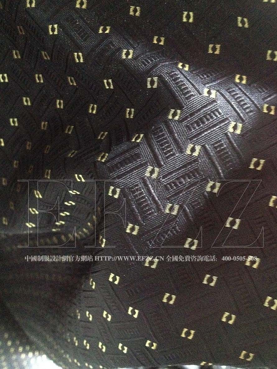 黑底金点提花制服面料41-2