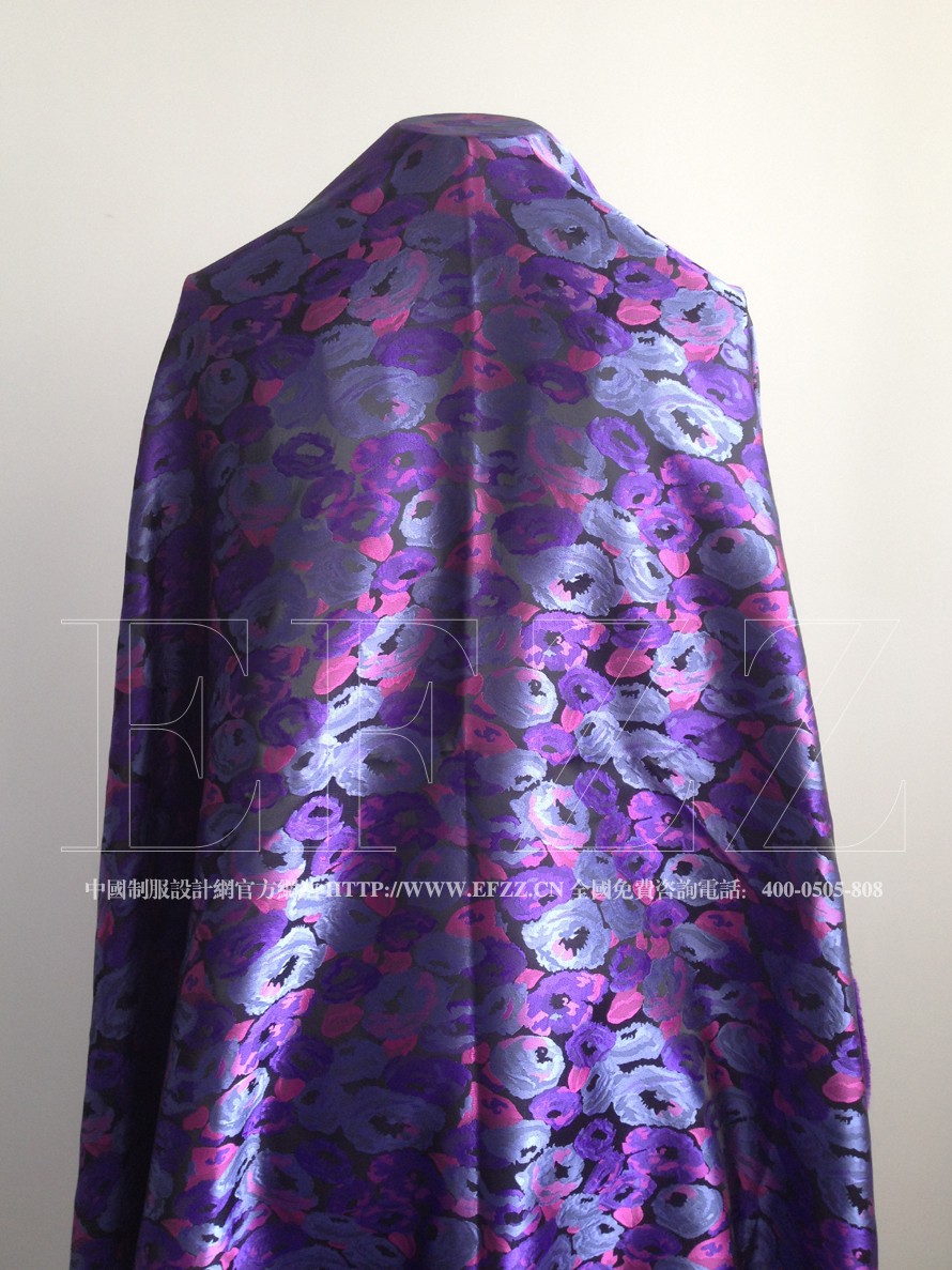 花朵圖案高密提花酒店制服面料610-5