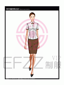 女职业装短袖衬衫设计图223