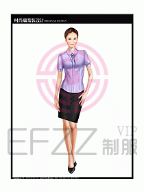 女职业装短袖衬衫设计图233