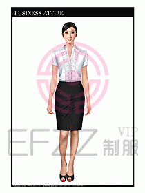 女职业装短袖衬衫设计图271