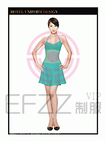 SPA按摩技师制服设计图827
