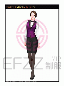 酒店西餐服务员制服设计964