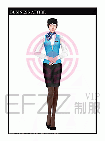 职业装空姐服制服设计图727