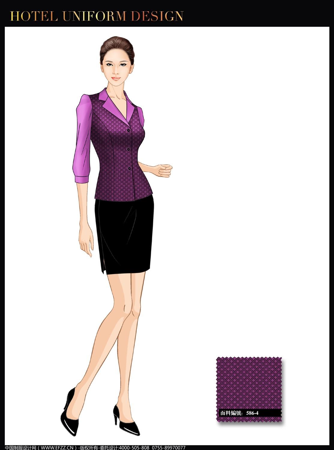 桑拿水疗会所前台服务员制服193