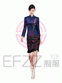 中餐服务员服装设计效果图1035