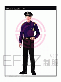 长袖保安服制服设计图323