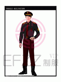 长袖保安服制服设计图339