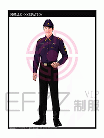 长袖保安服制服设计图345