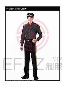 长袖保安服制服设计图371