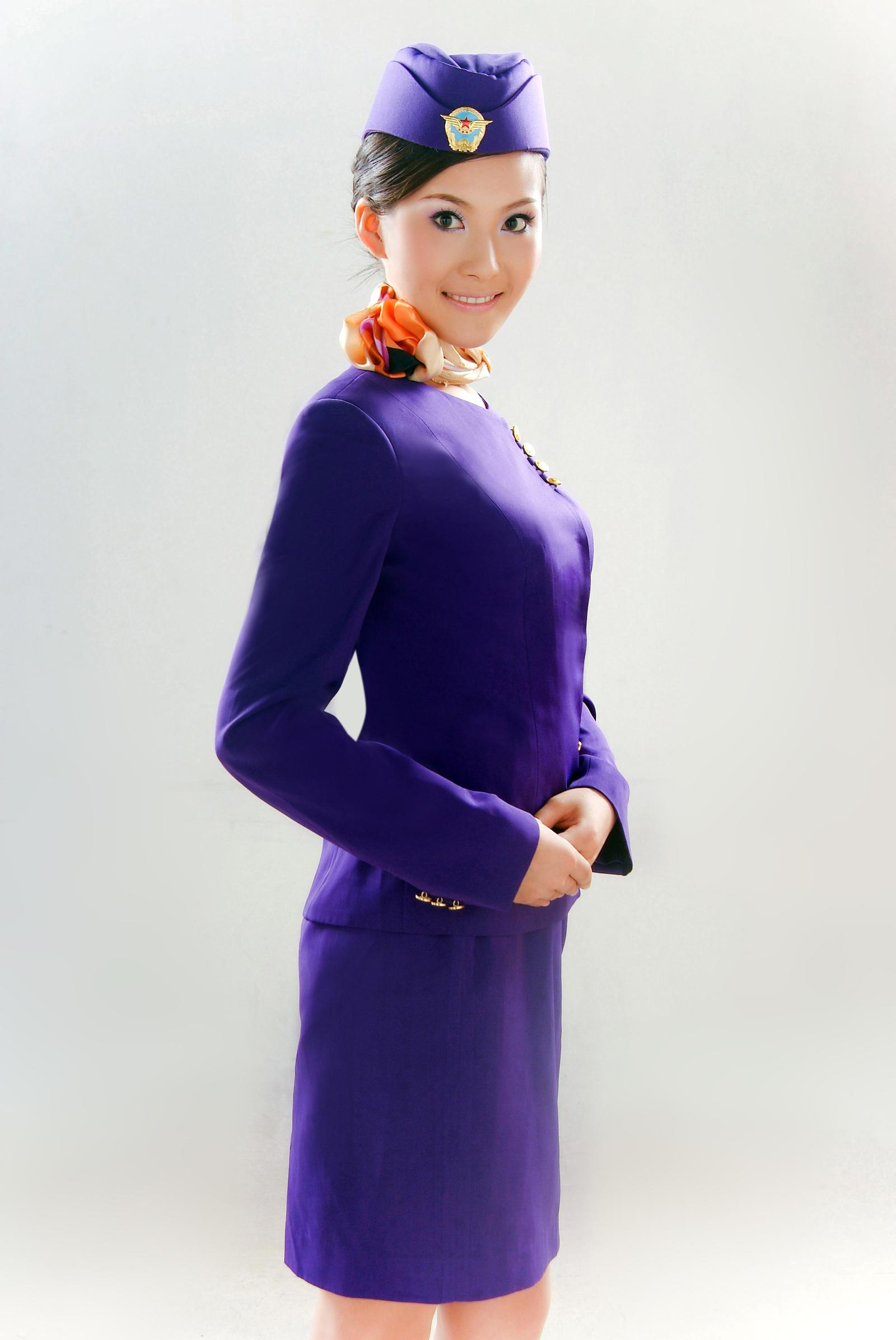 空姐制服高端职业女装套裙酒店前台KTV美容师工作服乘务员套装-阿里巴巴