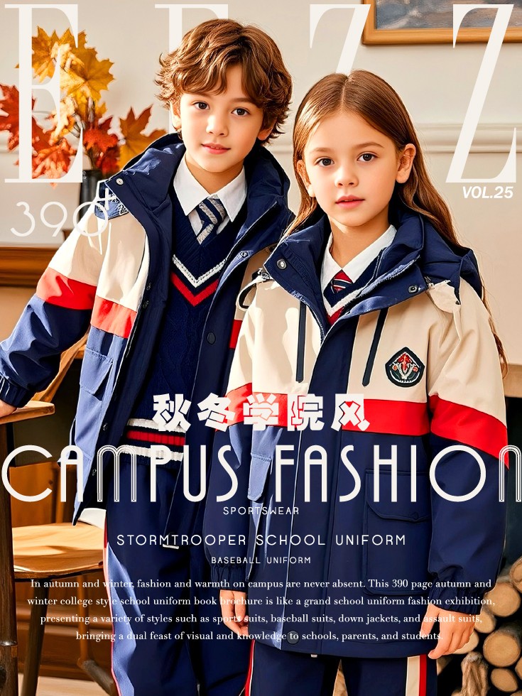 秋冬学院风校服典藏画册，秋冬校服设计，秋冬校服定制