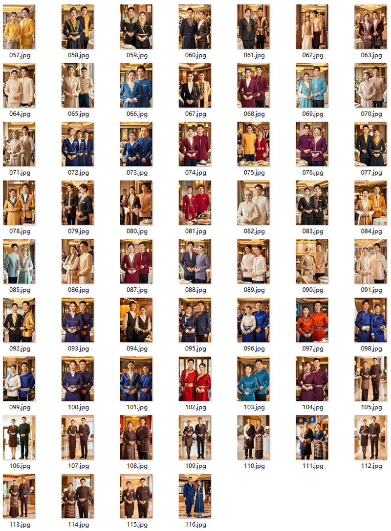 花园酒店接待人员民族风制服——东南亚、维吾尔族、藏族风格经典图鉴