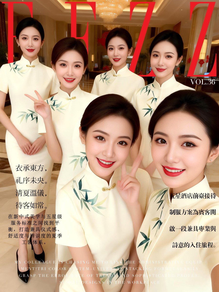 五星酒店大堂前台接待制服定制画册案例