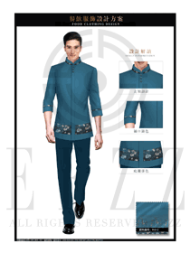 新中式男款中餐服务员制服设计图1917