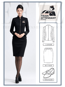 黑色经典：交通乘务员的魅力制服
