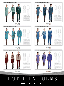 时尚商务酒店大堂男女领班的现代工装美学