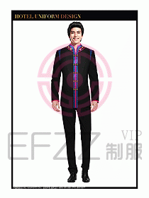 酒店中餐服务员制服设计图1326