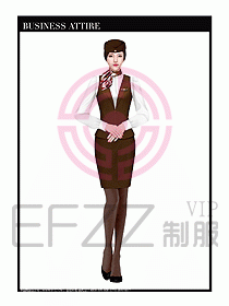 职业装空姐服制服设计图725