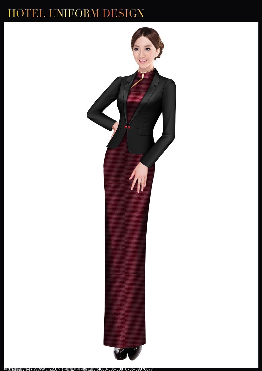 中餐迎宾制服设计图