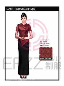 中餐咨客服装设计效果图550